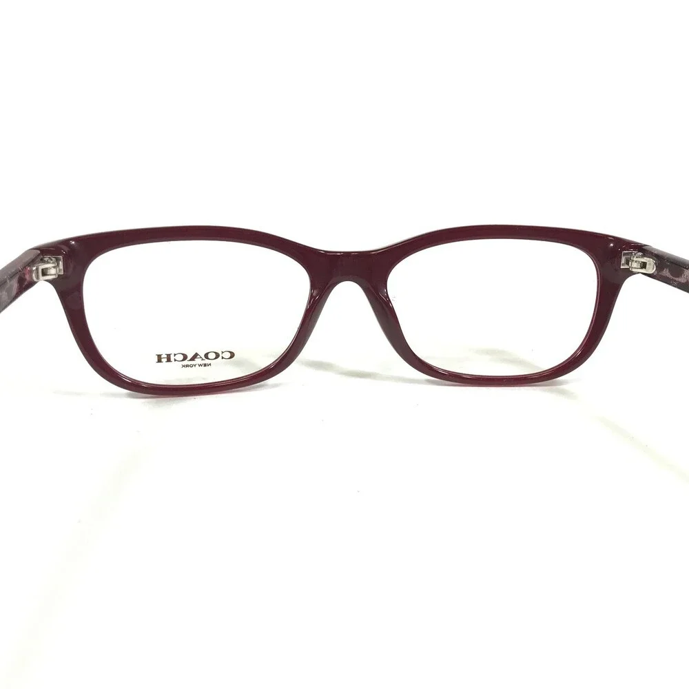 Coach Eyeglasses Frames HC6150 5584 Burgundy Glitter Sig C Red Square 53-17-140